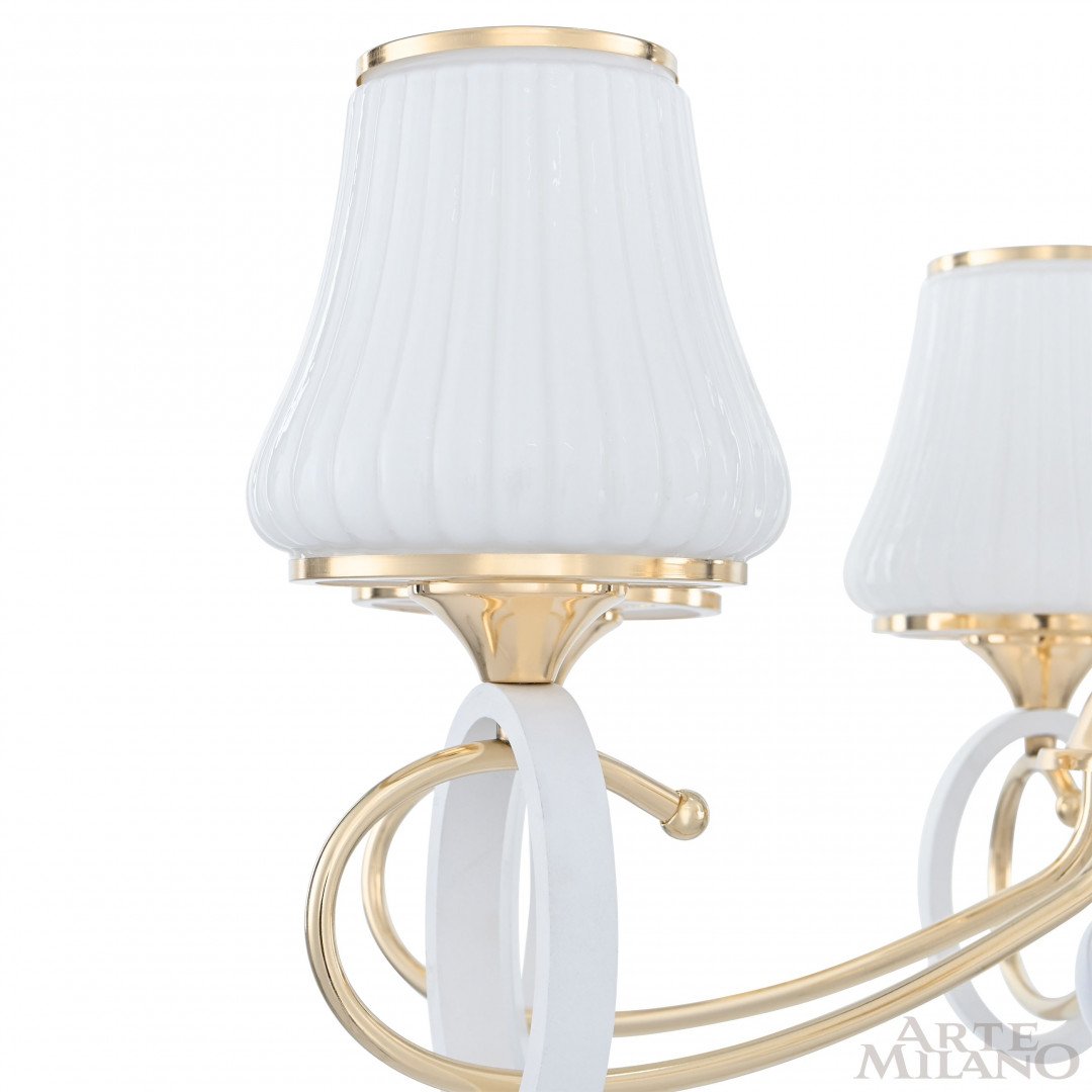 302387/8 Wh/Gd Подвесная люстра Arte Milano Florentia-2387 302387/8 Wh/Gd