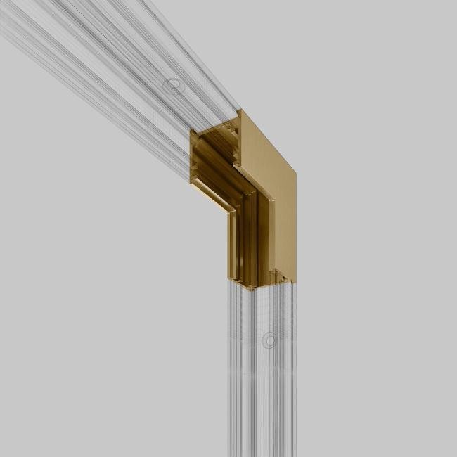 Brass Line Коннектор угловой внутренний для накладного шинопровода (латунь) 85225/00 Коннектор для шинопровода Elektrostandard Line Magnetic Brass Line Коннектор угловой внутренний для накладного шинопровода (латунь) 85225/00