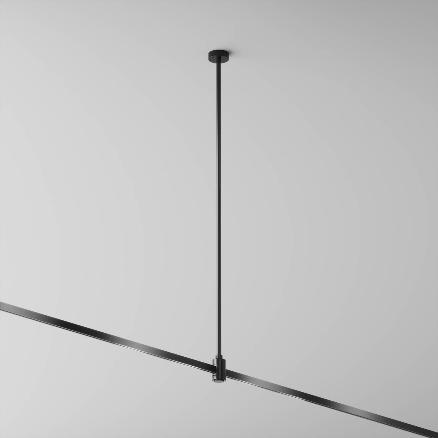 TRA159C-S1-B Крепление потолочное Long одинарное 700мм Flarity Maytoni Accessories for tracks Flarity TRA159C-S1-B