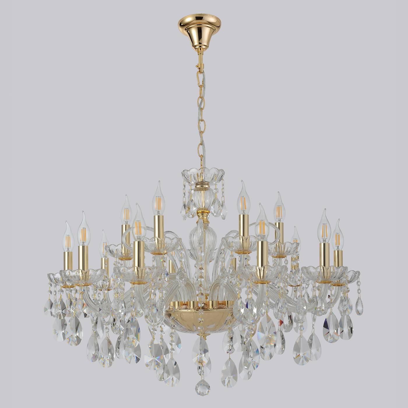 MONICA SP10+5 GOLD Подвесная люстра Crystal Lux Monica MONICA SP10+5 GOLD