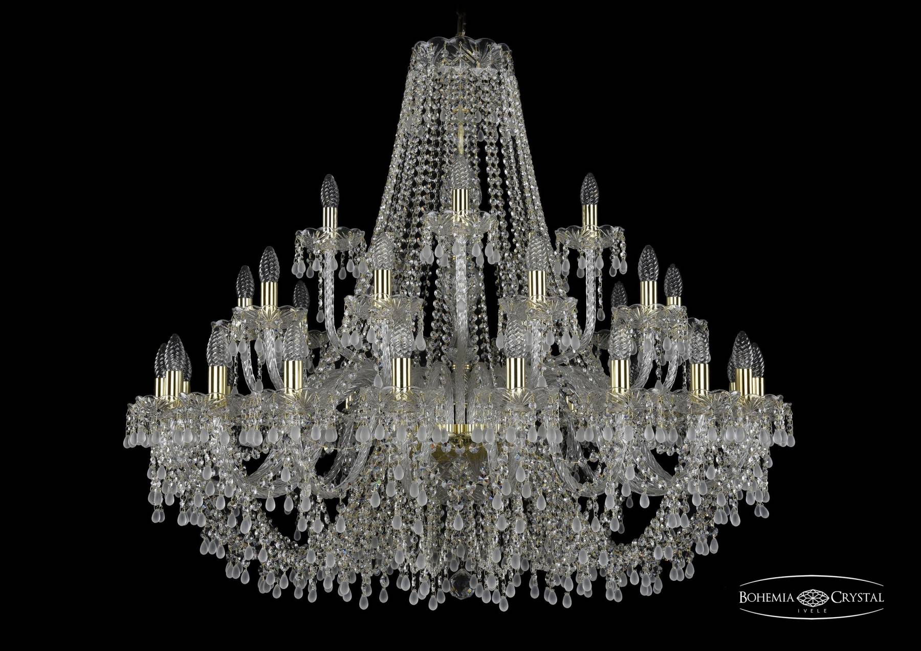 1410/20+10+5/400 G V0300 Подвесная хрустальная люстра 1410 Bohemia 1410/20+10+5/400 G V0300