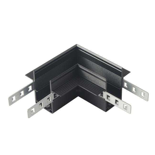 Соединитель для магнитного встраиваемого шинопровода для ГКЛ12,5 мм угловой Crystal Lux Space CLT 0.223 11 BL