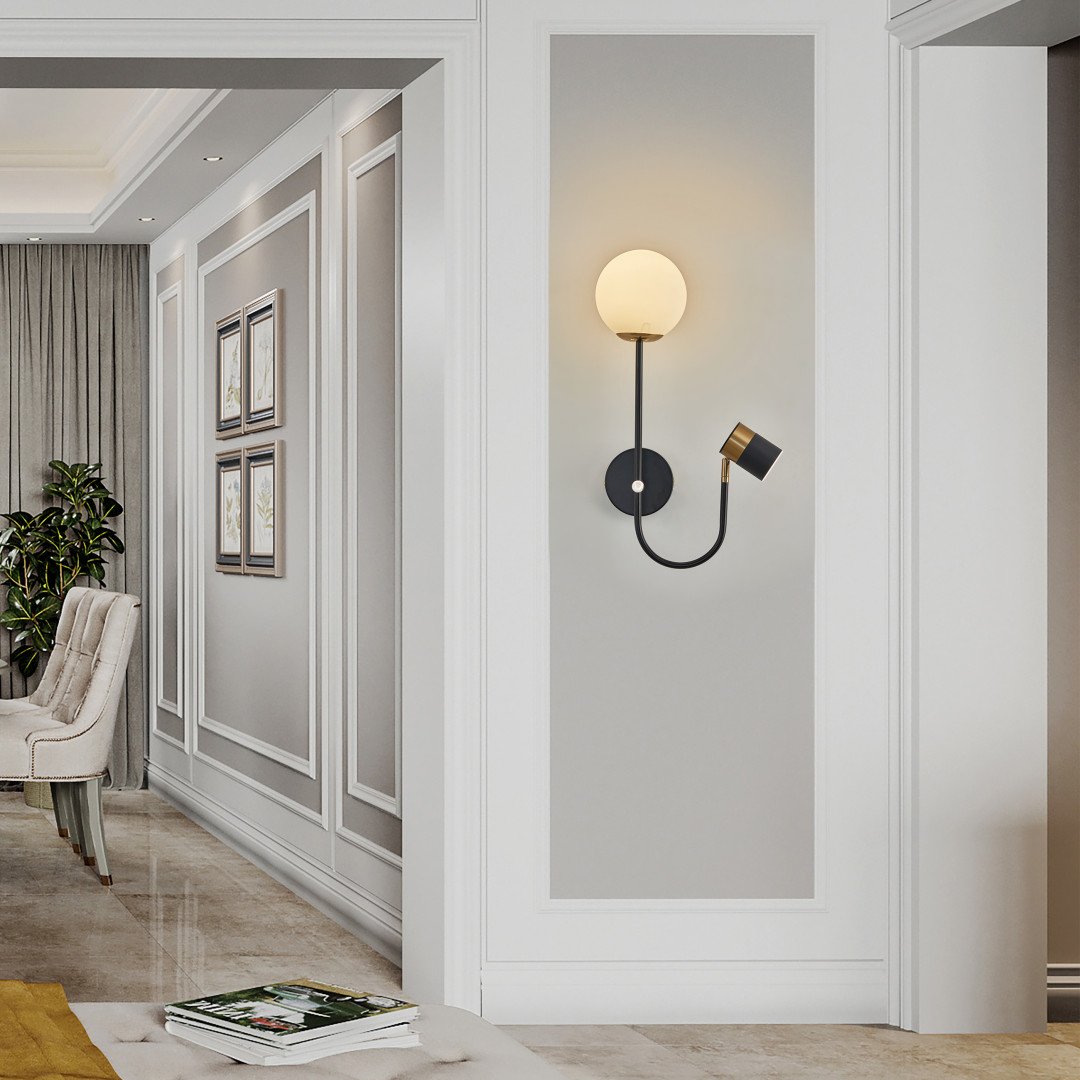 274802/1+1B BK/GD Настенное бра Arte Milano Ferrara71040 274802/1+1B BK/GD