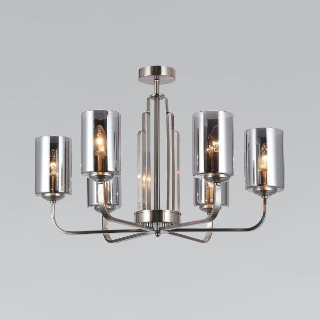 60138/6 сатин-никель Потолочная люстра Eurosvet Defi 60138/6 сатин-никель