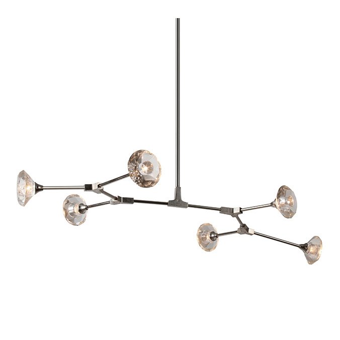 KR0776P-6 nickel Люстра на штанге Delight Collection Salasco KR0776P-6 nickel