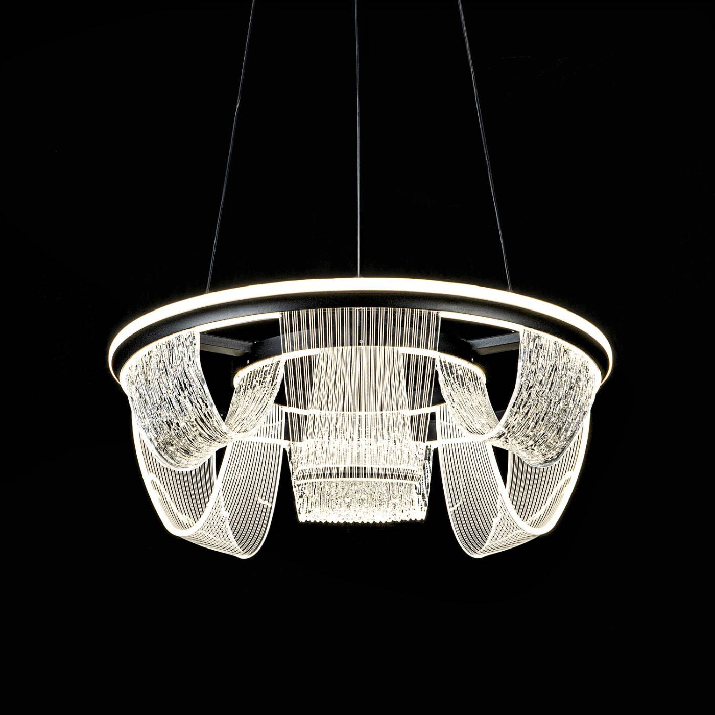 Подвесная люстра L LED4U L7706-460 BK