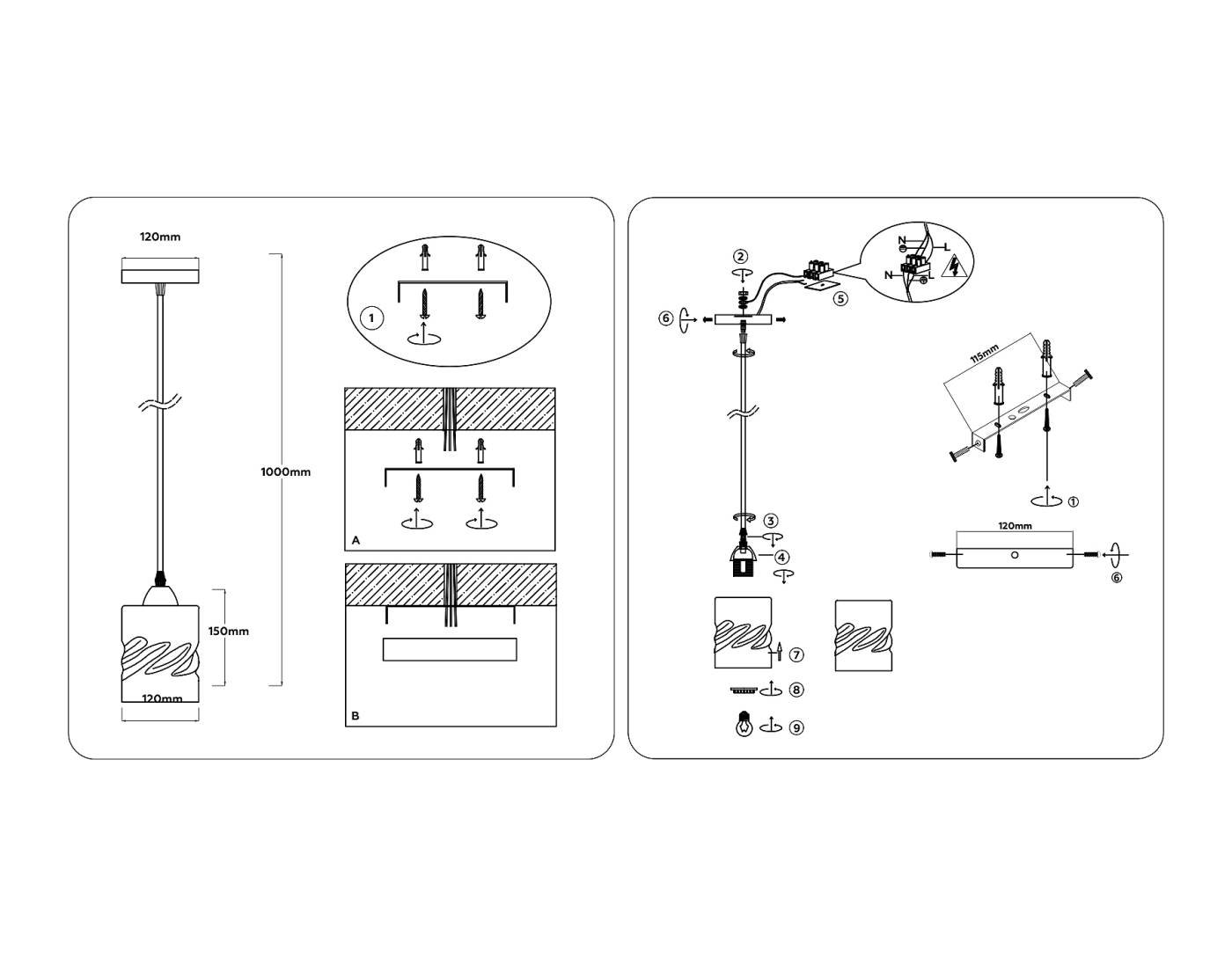 Светильник подвесной Ambrella Loft TR3409