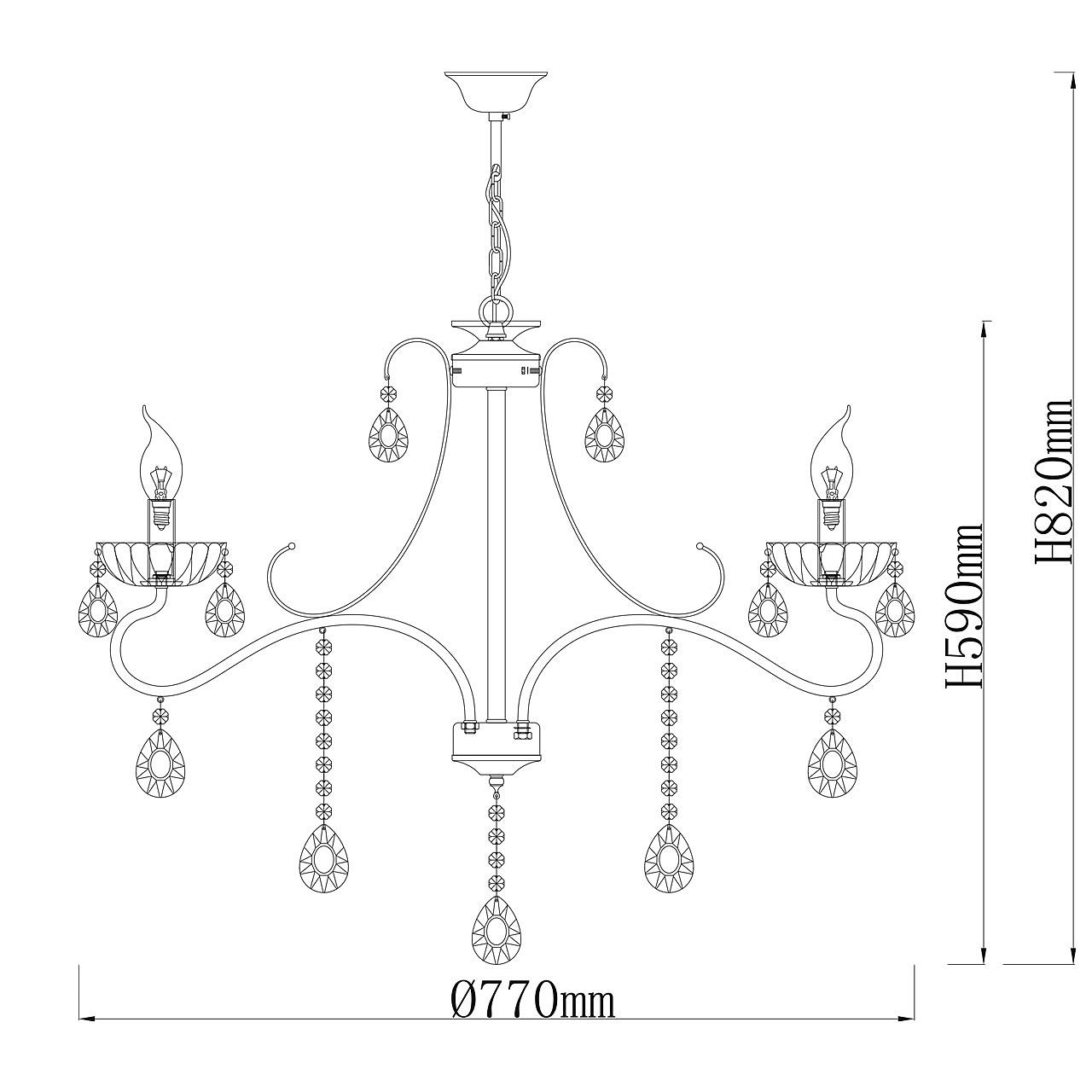 Подвесная люстра De Markt Свеча 683014105