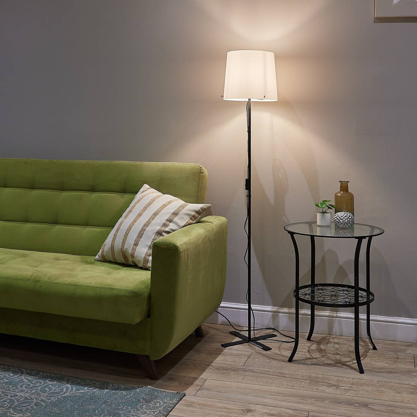 Торшер Uniel UML-T510 E27 BLACK/WHITE