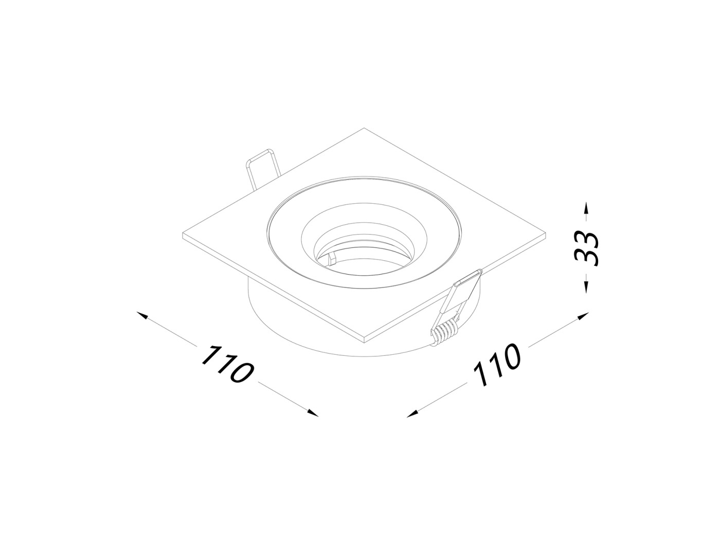 00-00004154 Корпус светильника встраиваемый, серия COMBO 2, SWG PRO 00-00004154