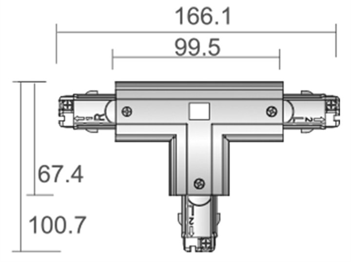 710031 Т-Соединитель для 3-х фазной системы Deko-Light D Line 710031