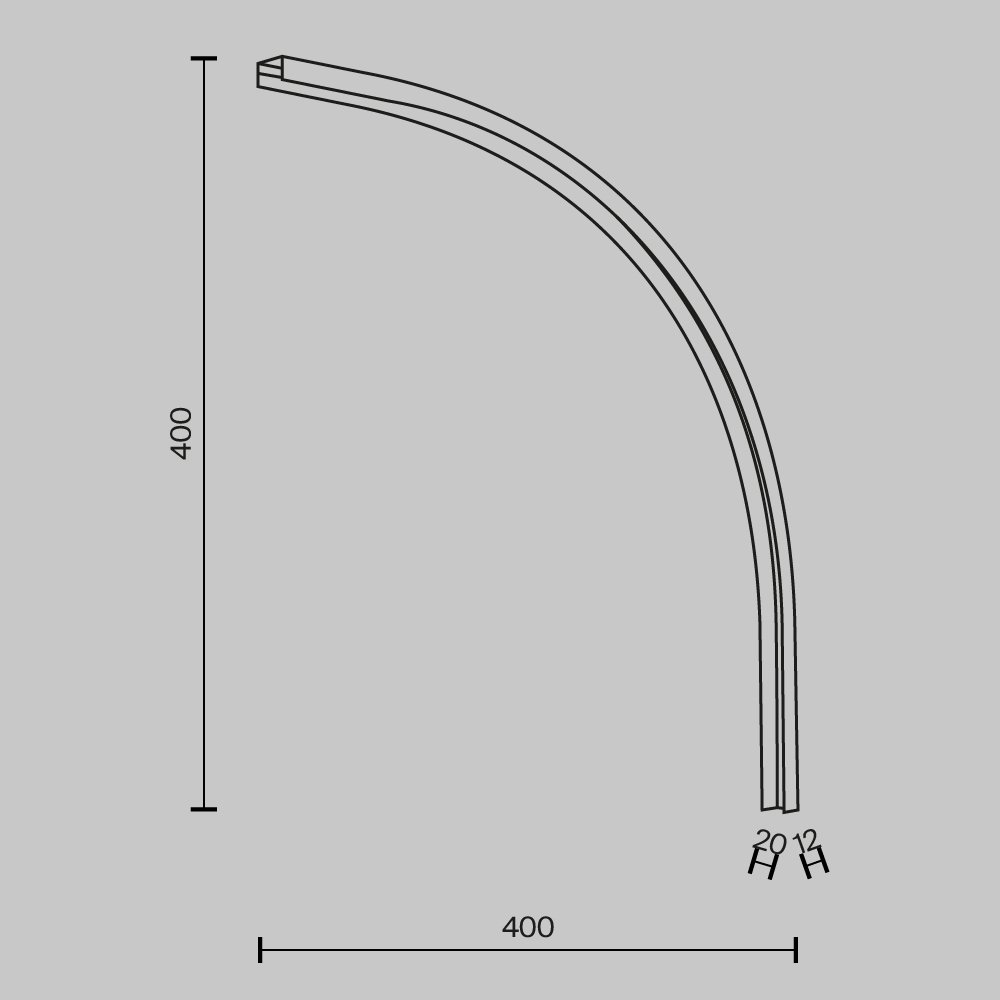Коннектор радиусный внутренний R300 Maytoni Accessories for tracks Basity TRA172ICL-R300-11B