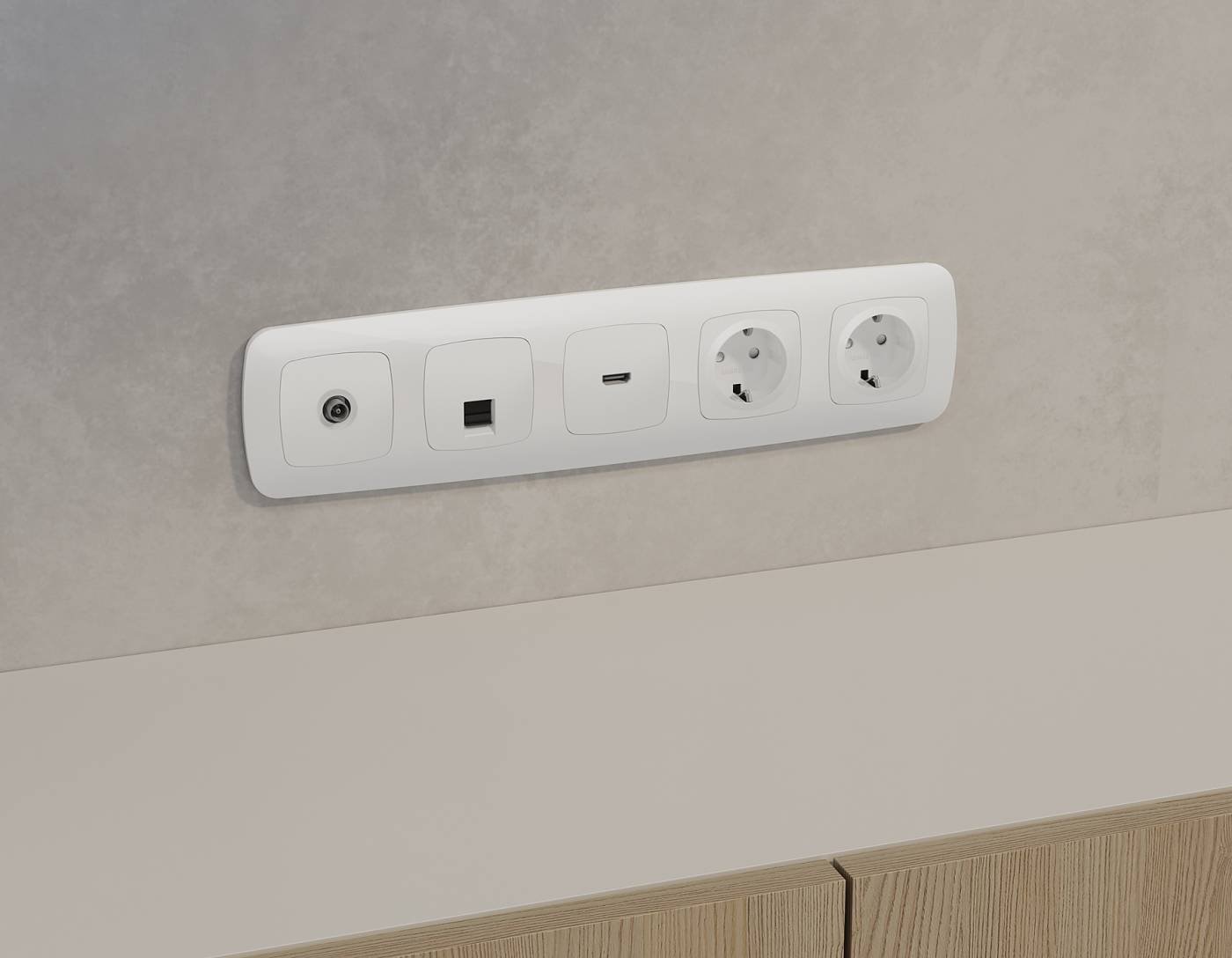 MO112005 Розетка Ambrella Volt OMEGA MO112005