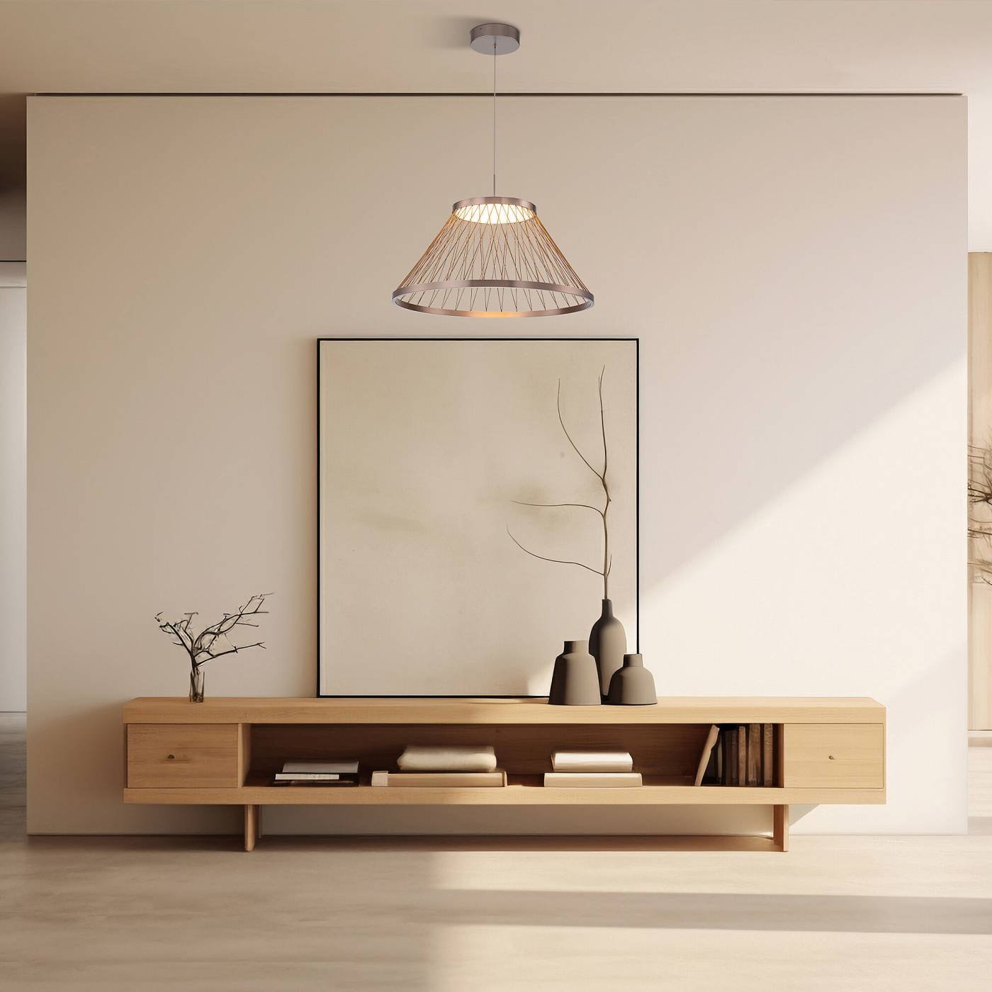 Светильник подвесной Eurosvet Cesta 40017/1 LED коричневый