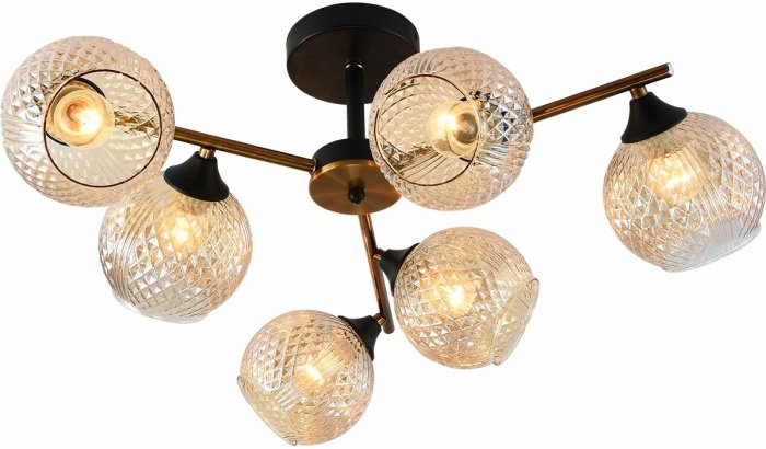 Потолочная люстра 11341-0.3-06 GOLD BRONZE+BK