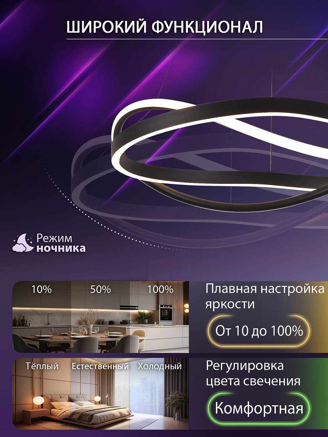 Подвесная люстра Natali Kovaltseva Finam HIGH-TECH LED LAMPS 82056