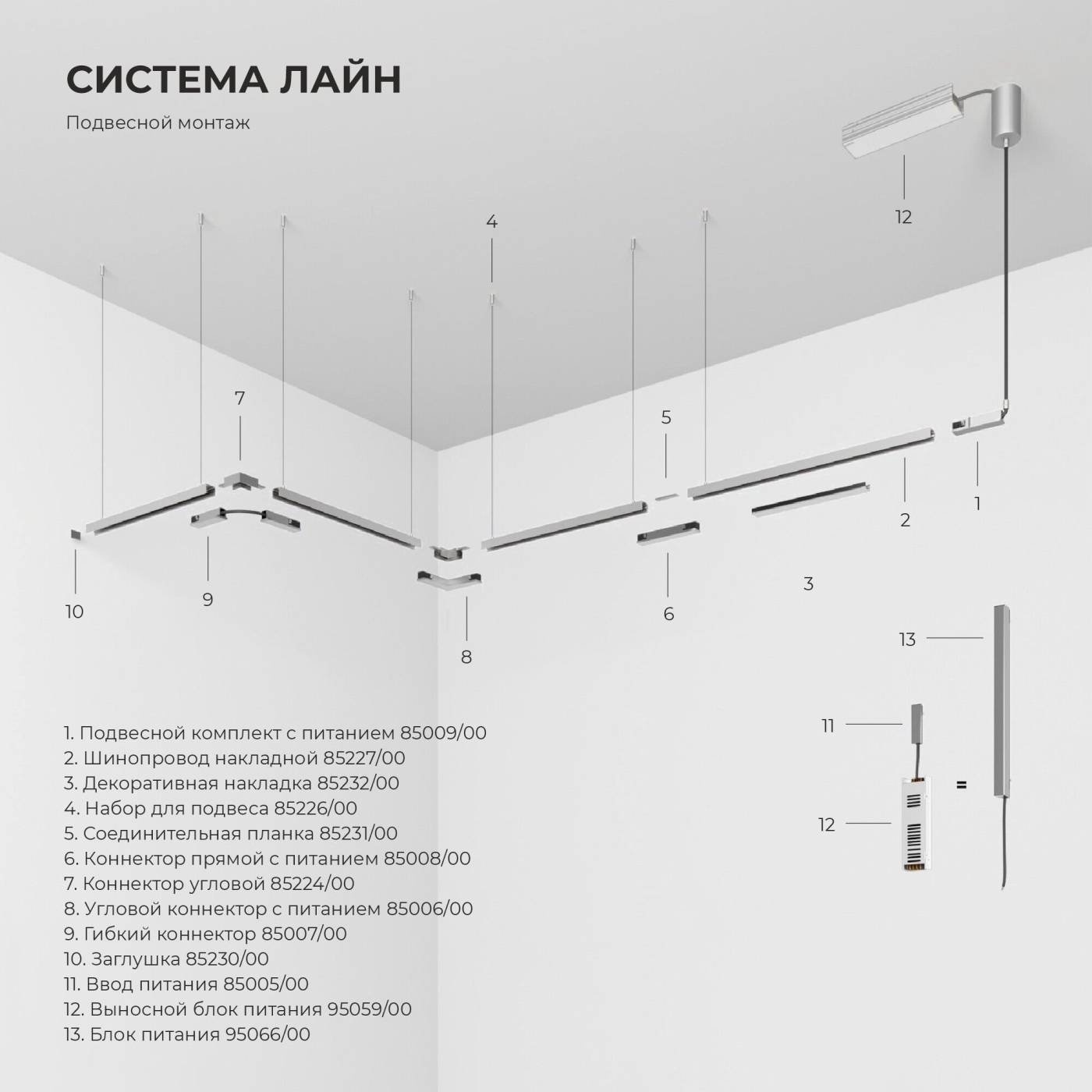 Декоративная накладка для шинопровода (никель) (20см) 85232/00_система Лайн Накладка для шинопровода Line Magnetic Elektrostandard Декоративная накладка для шинопровода (никель) (20см) 85232/00_система Лайн