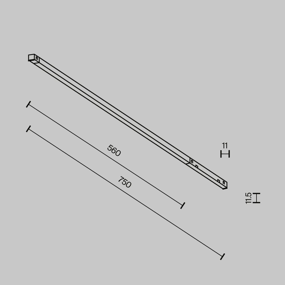 Трековый светильник Technical TR240-4-12WTW-DD2-B