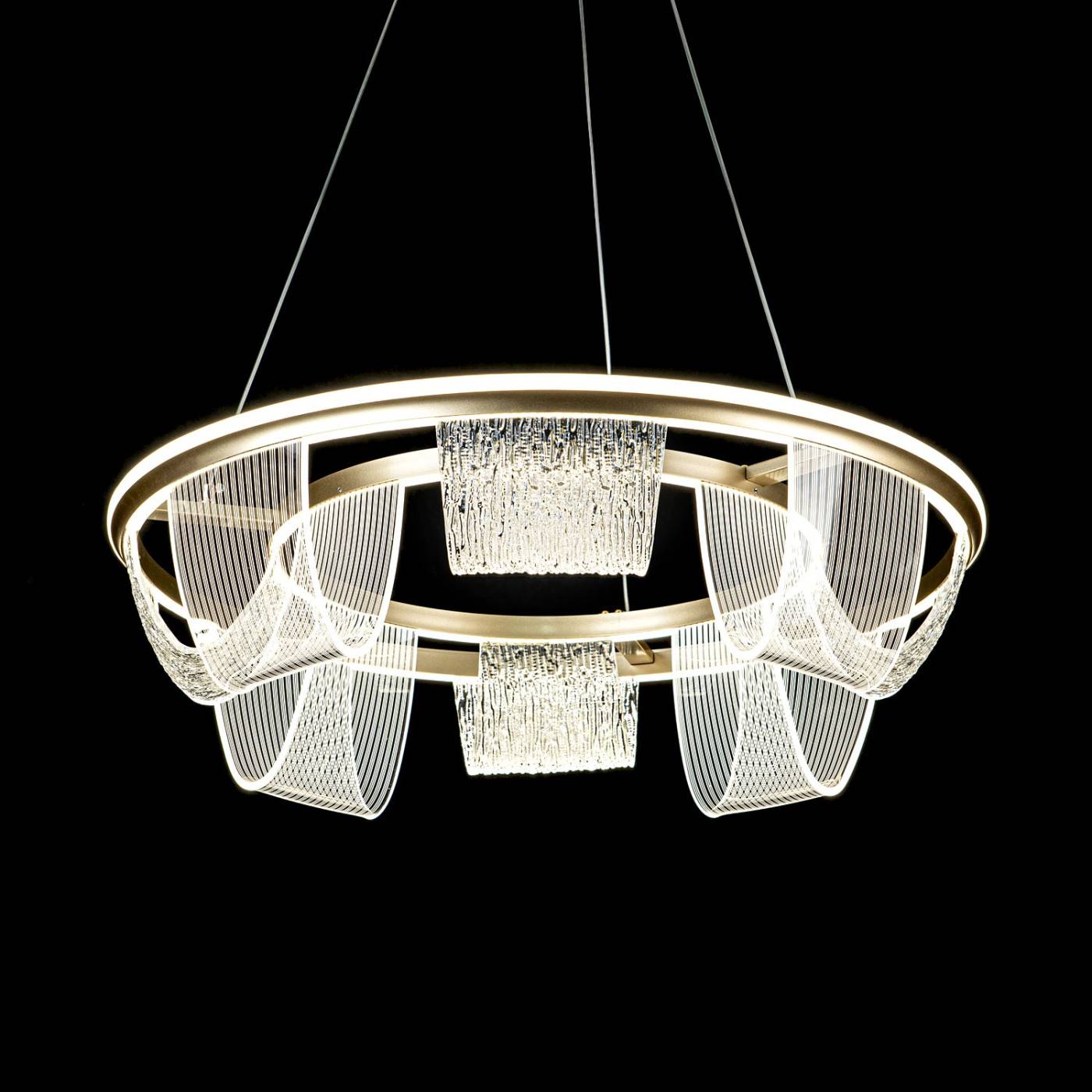 L7706-630 GD Подвесная люстра L LED4U L7706-630 GD