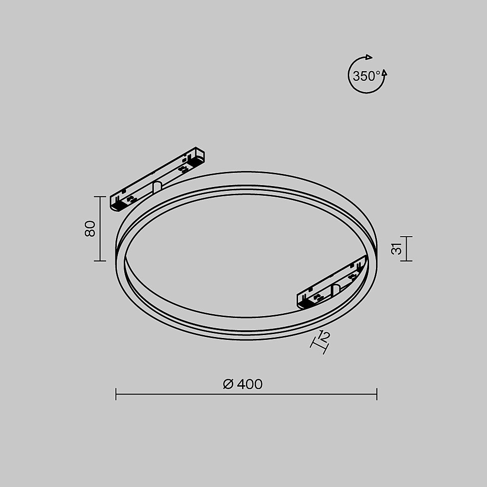 TR227-2-24W4K-B Трековый светильник Maytoni Rim TR227-2-24W4K-B