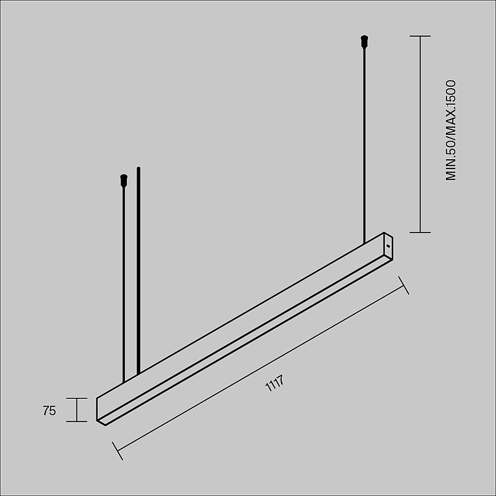 Светильник подвесной Maytoni BASIS P070PL-2.7-3-4K-B