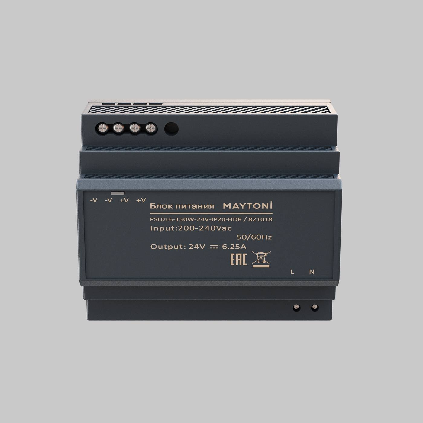 Блок питания PSL016 24В 150Вт IP20 Maytoni Блоки питания 24В 821018