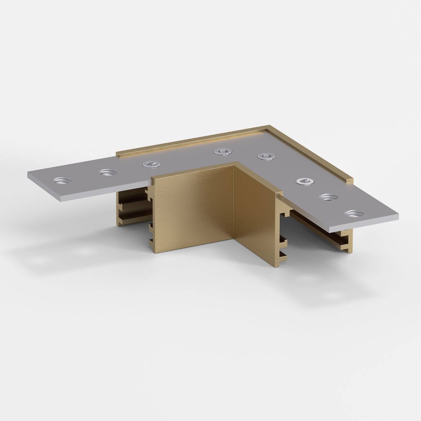 Коннектор для шинопровода Elektrostandard Line Magnetic Brass Line Коннектор угловой для накладного шинопровода (латунь) 85224/00