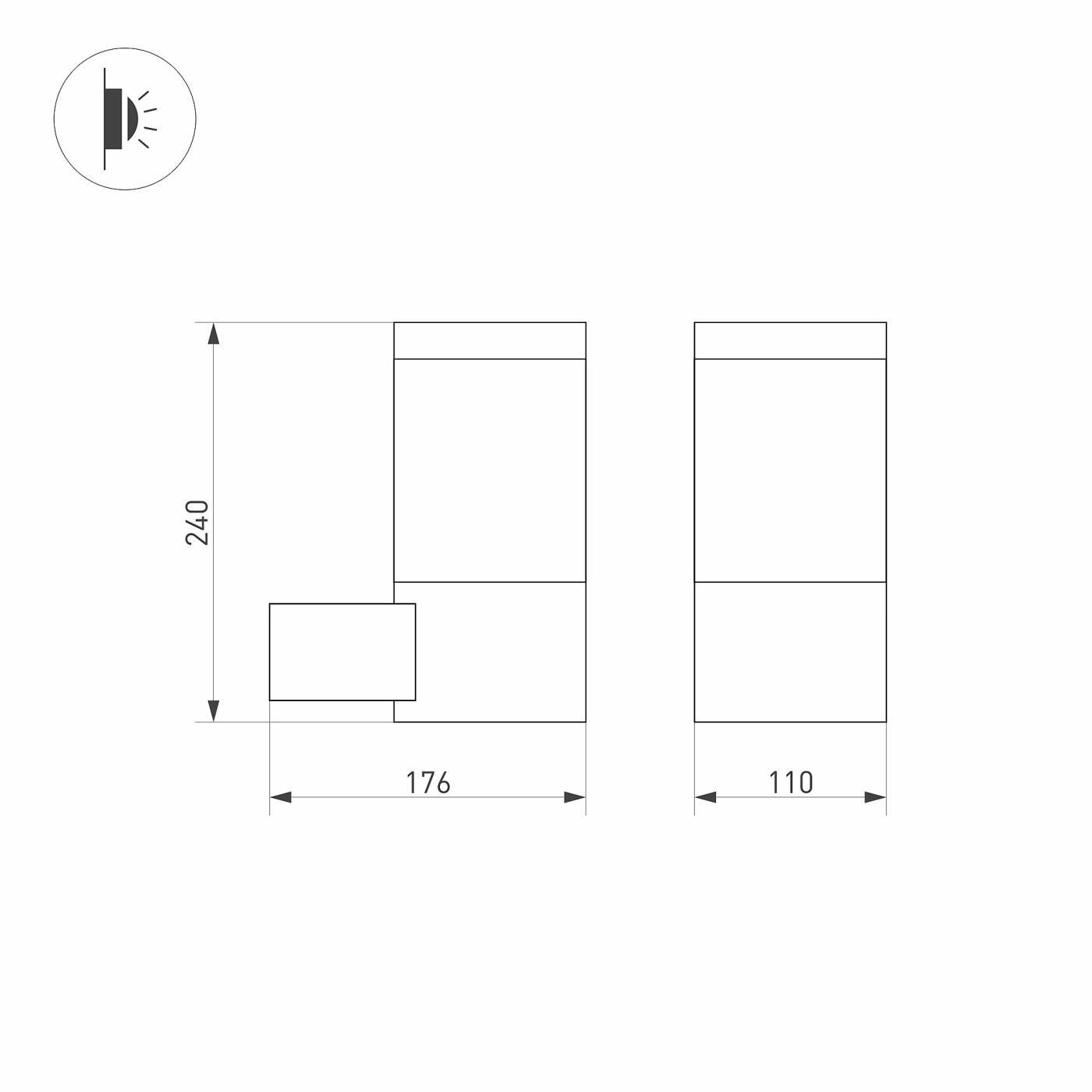 Уличный настенный светильник Arlight STEM 029985