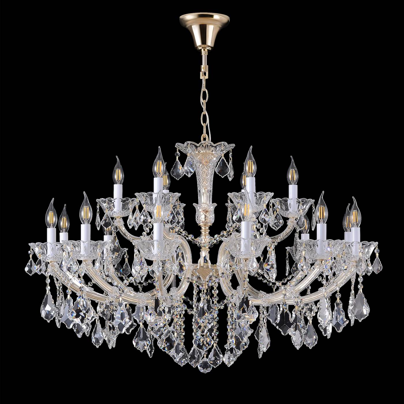 CRISTELLE SP12+6 GOLD Подвесная люстра CRISTELLE Crystal Lux CRISTELLE SP12+6 GOLD