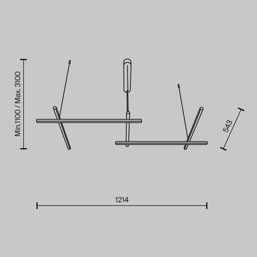 MOD278PL-L50G3K Светильник подвесной Maytoni Radiance MOD278PL-L50G3K