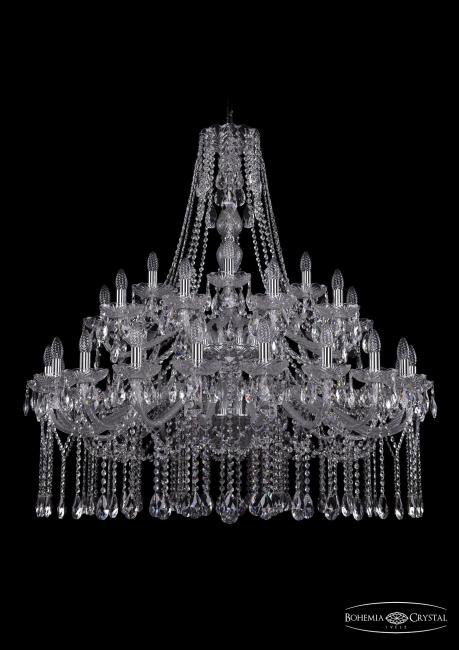 Подвесная хрустальная люстра 1413 Bohemia 1413/20+10+5/400/2d Ni