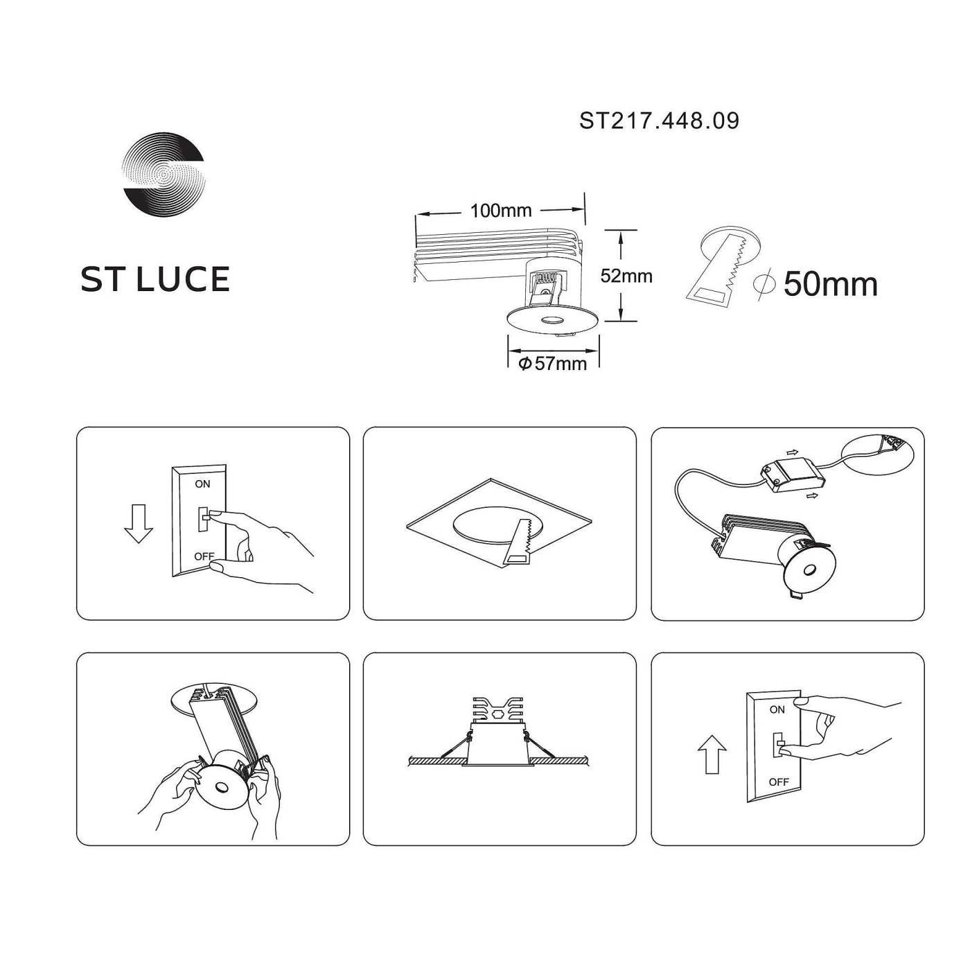 Встраиваемый светильник ST Luce ST217 ST217.448.09