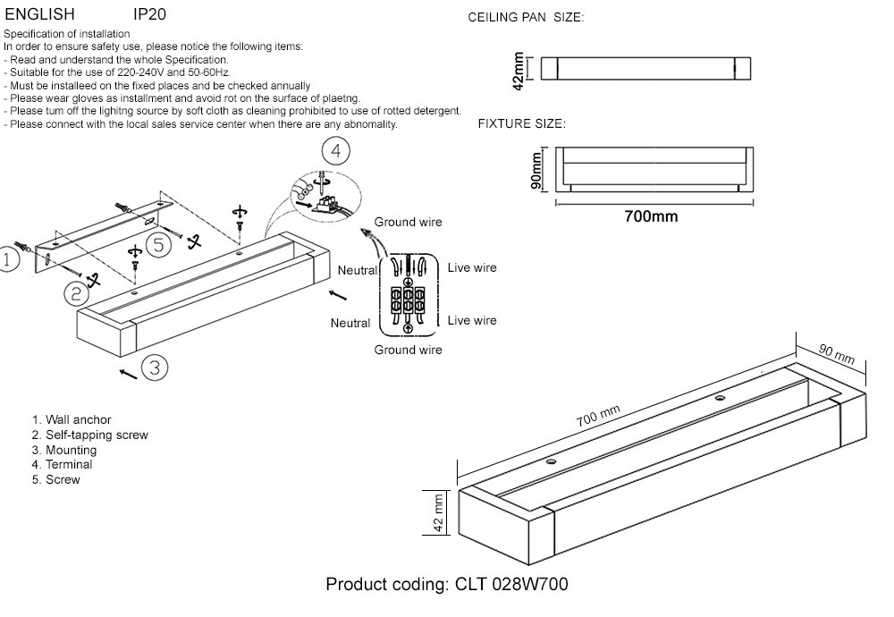CLT 028W700 BL Настенный светильник Crystal Lux CLT 028 CLT 028W700 BL