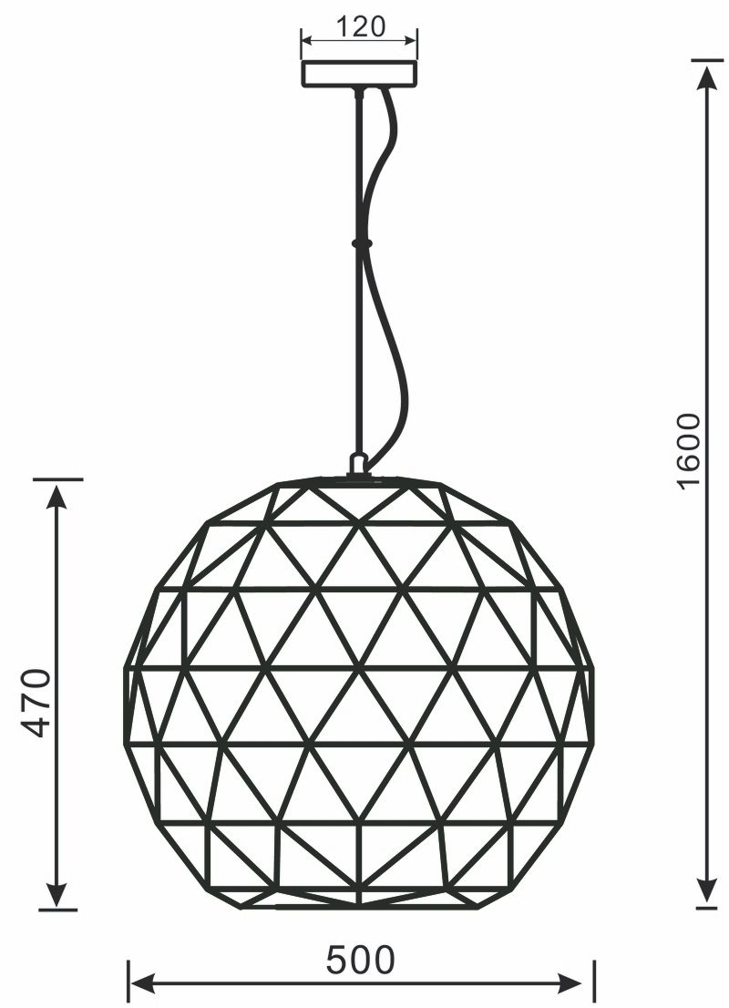 342134 Светильник подвесной Deko-Light Asterope round 342134