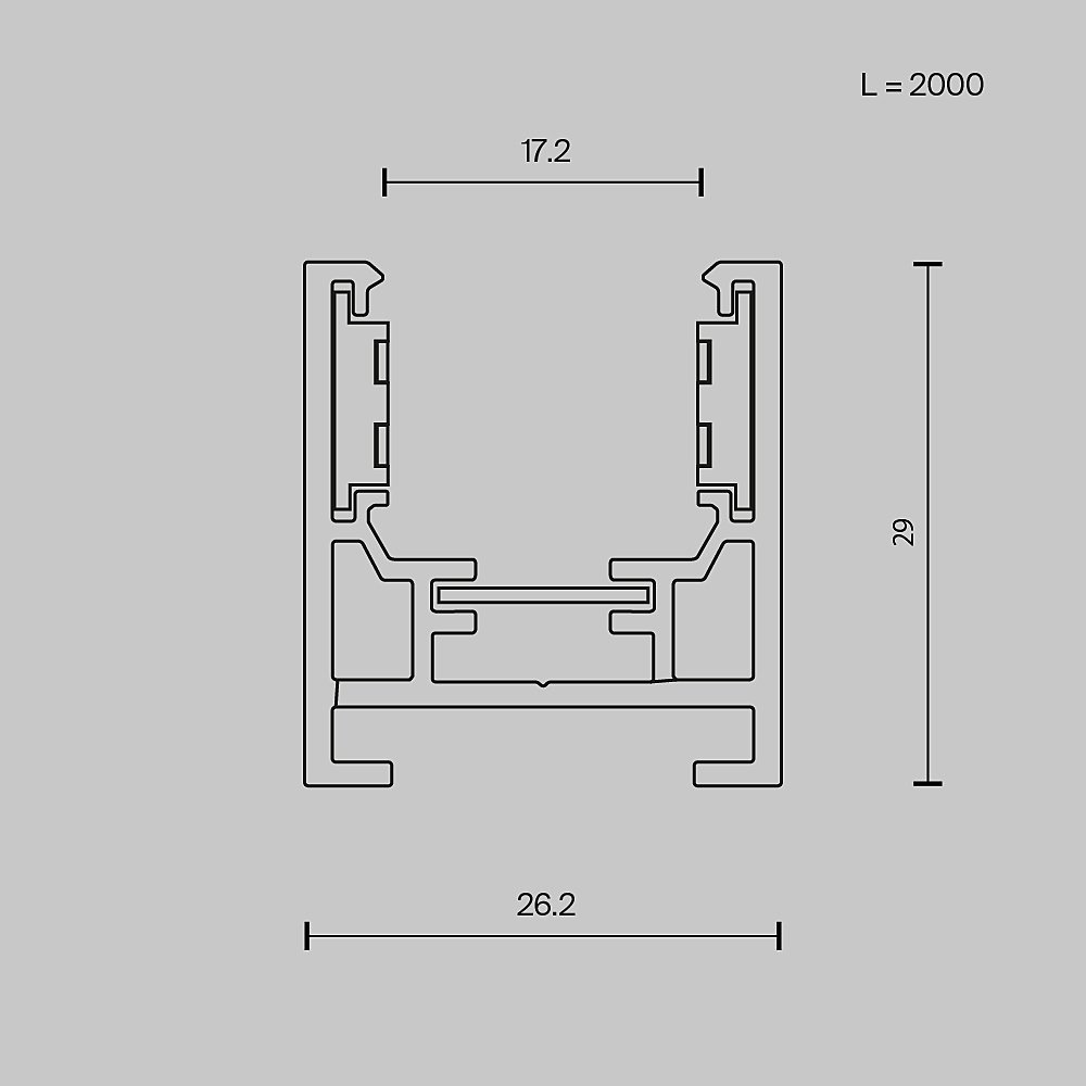 Шинопровод Maytoni Busbar trunkings Exility TRXM034-412B