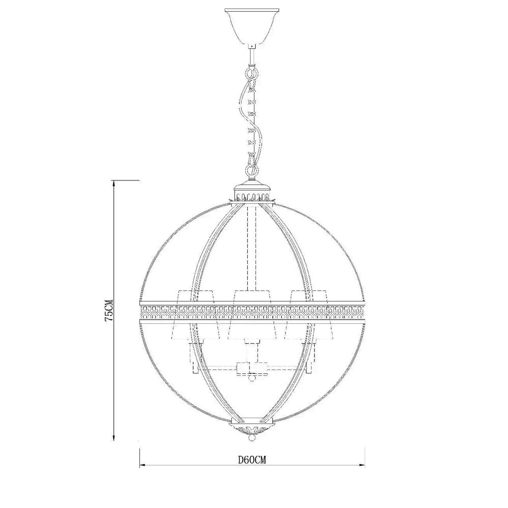 KM0115P-4L nickel Подвесная люстра Delight Collection Residential KM0115P-4L nickel