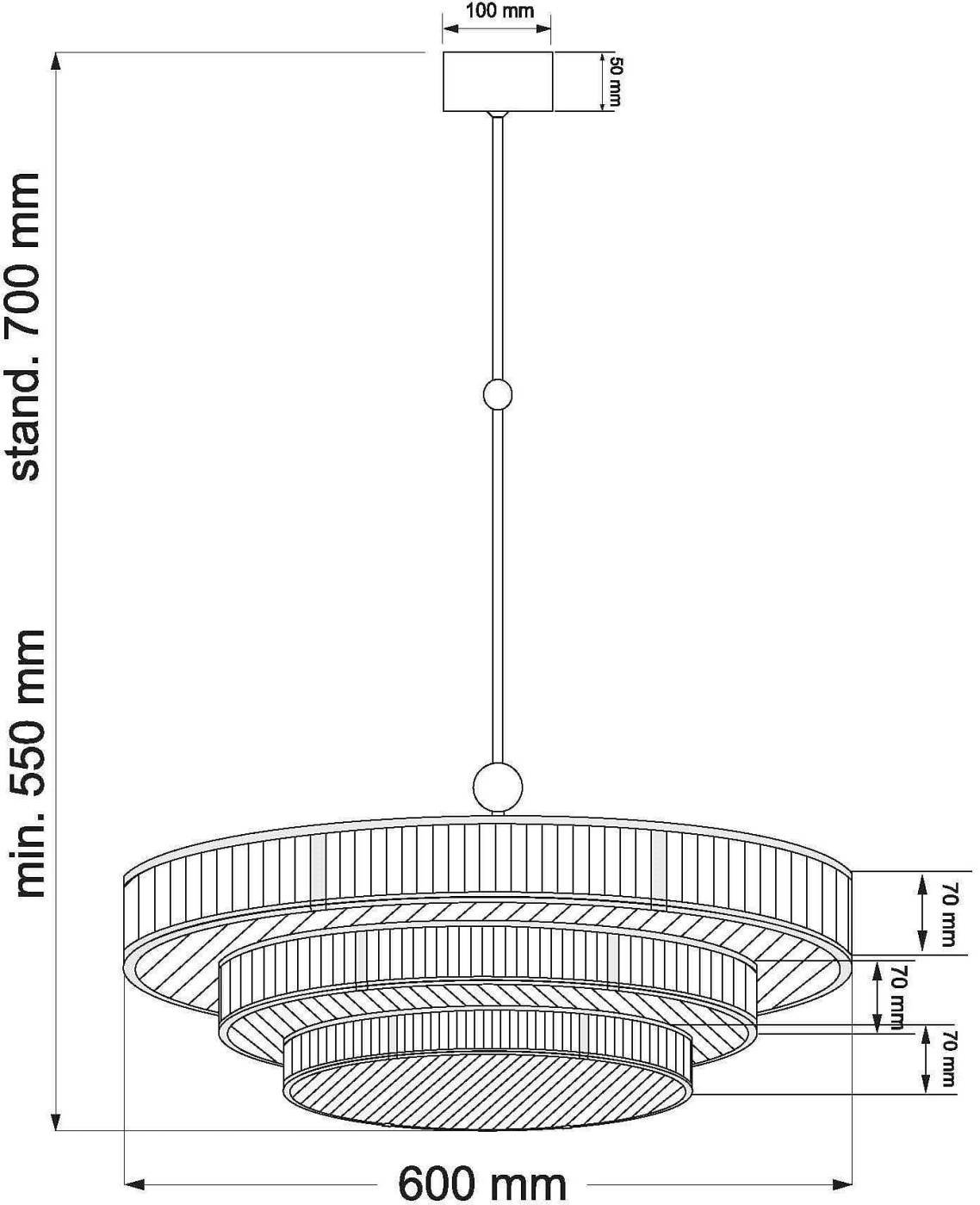 Люстра на штанге Kutek Lavone LAV-ZW-10(ZM)60/44/31