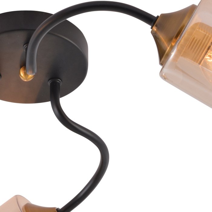 Потолочная люстра 01608-0.3-03 BK+BRASS