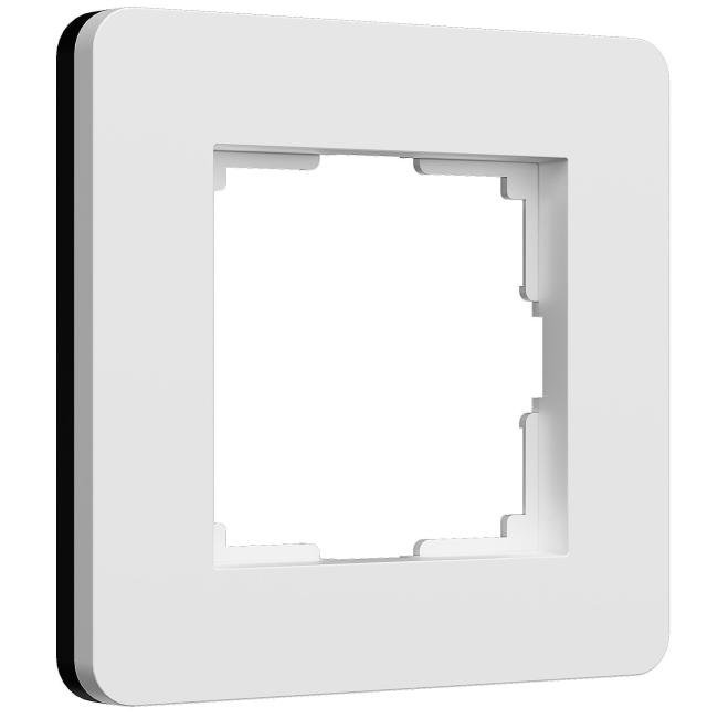 Рамка Werkel Split белый/черный, soft-touch W0013068/ Рамка на 1 пост Split (белый/черный, soft-touch)