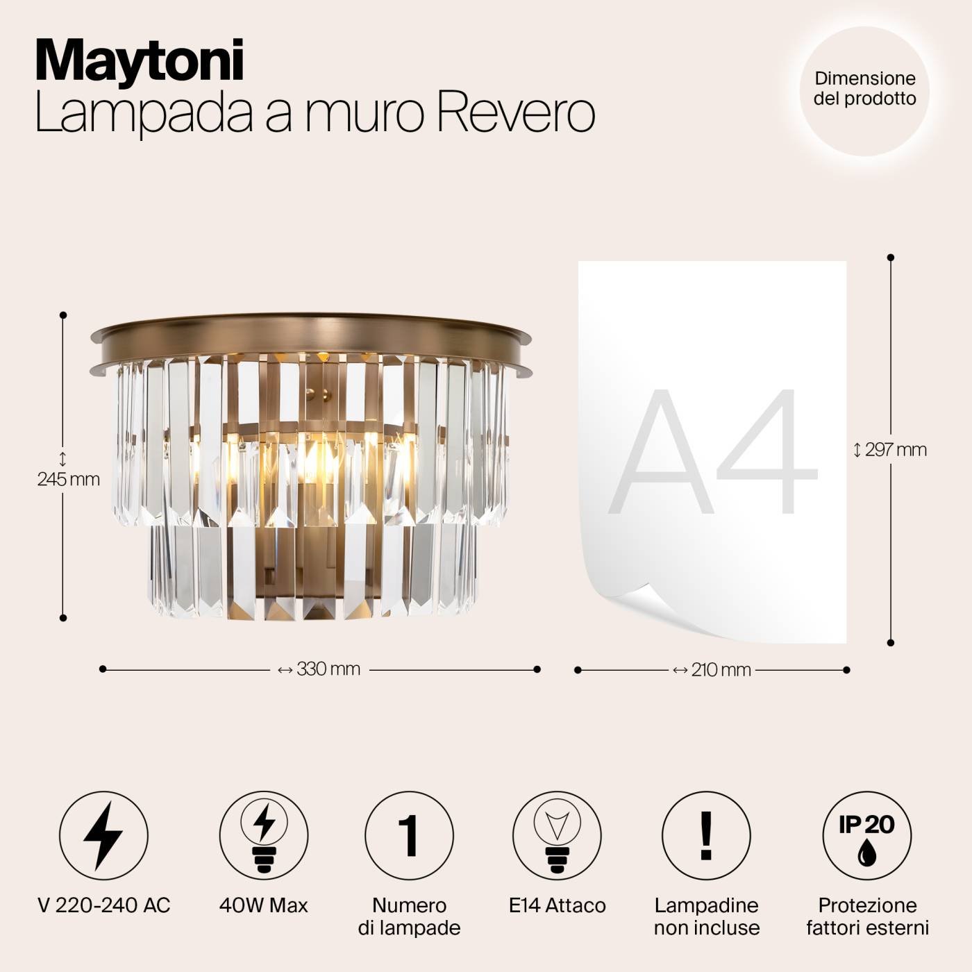 MOD085WL-01BS Настенное бра Maytoni Revero MOD085WL-01BS
