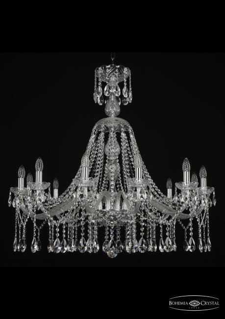 Подвесная хрустальная люстра 1413 Bohemia 1413/12/360/XL-100 Ni