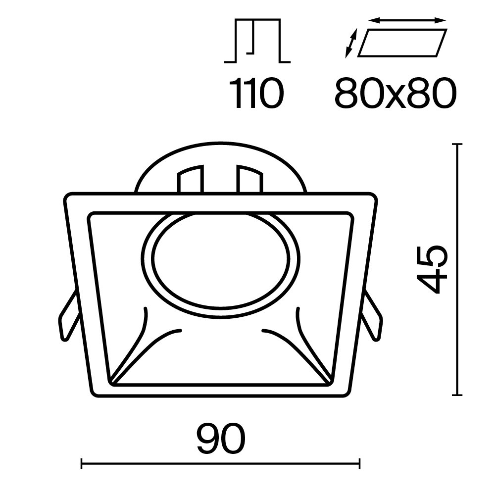DL029-2-01B Встраиваемый светильник Maytoni Dot DL029-2-01B