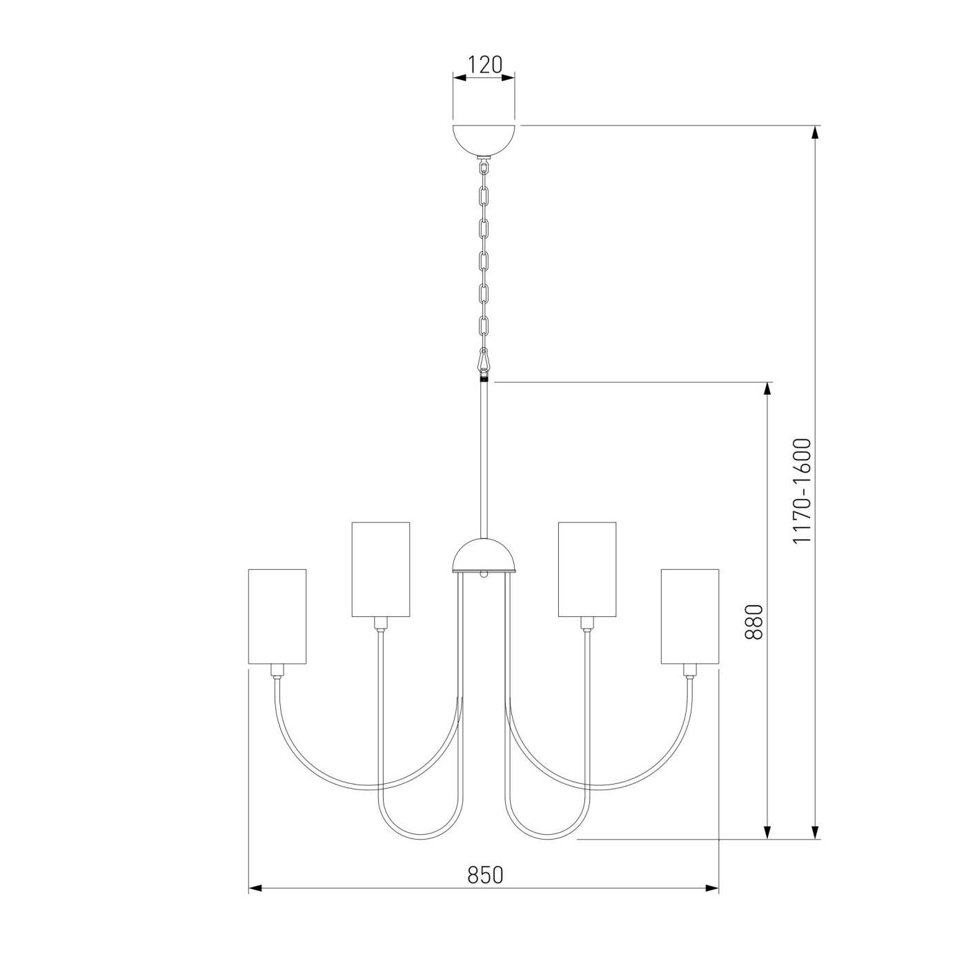 Подвесная люстра Eurosvet Abbey 60164/10 латунь Smart