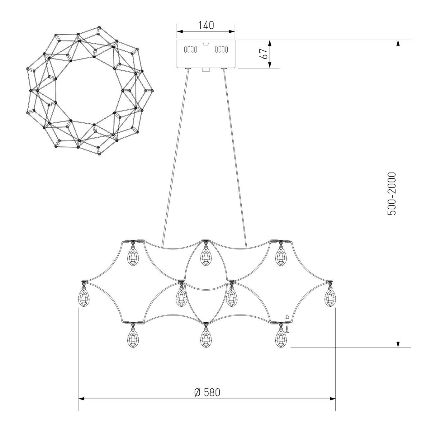 Подвесная люстра Sonet Bogates 90401 LED
