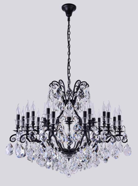 MAGNIFICO SP19 BLACK/TRANSPARENT Подвесная хрустальная люстра Magnifico Crystal Lux MAGNIFICO SP19 BLACK/TRANSPARENT