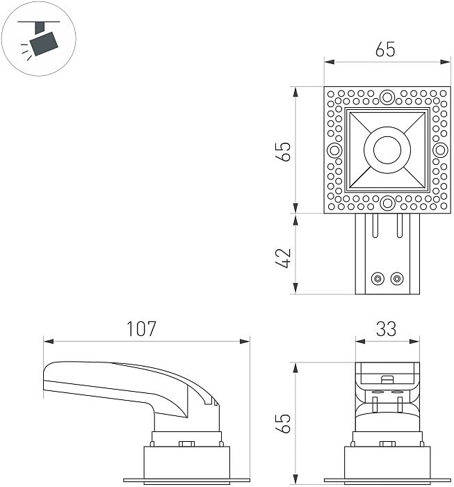 Встраиваемый светильник под шпаклевку Arlight Rialto 048327