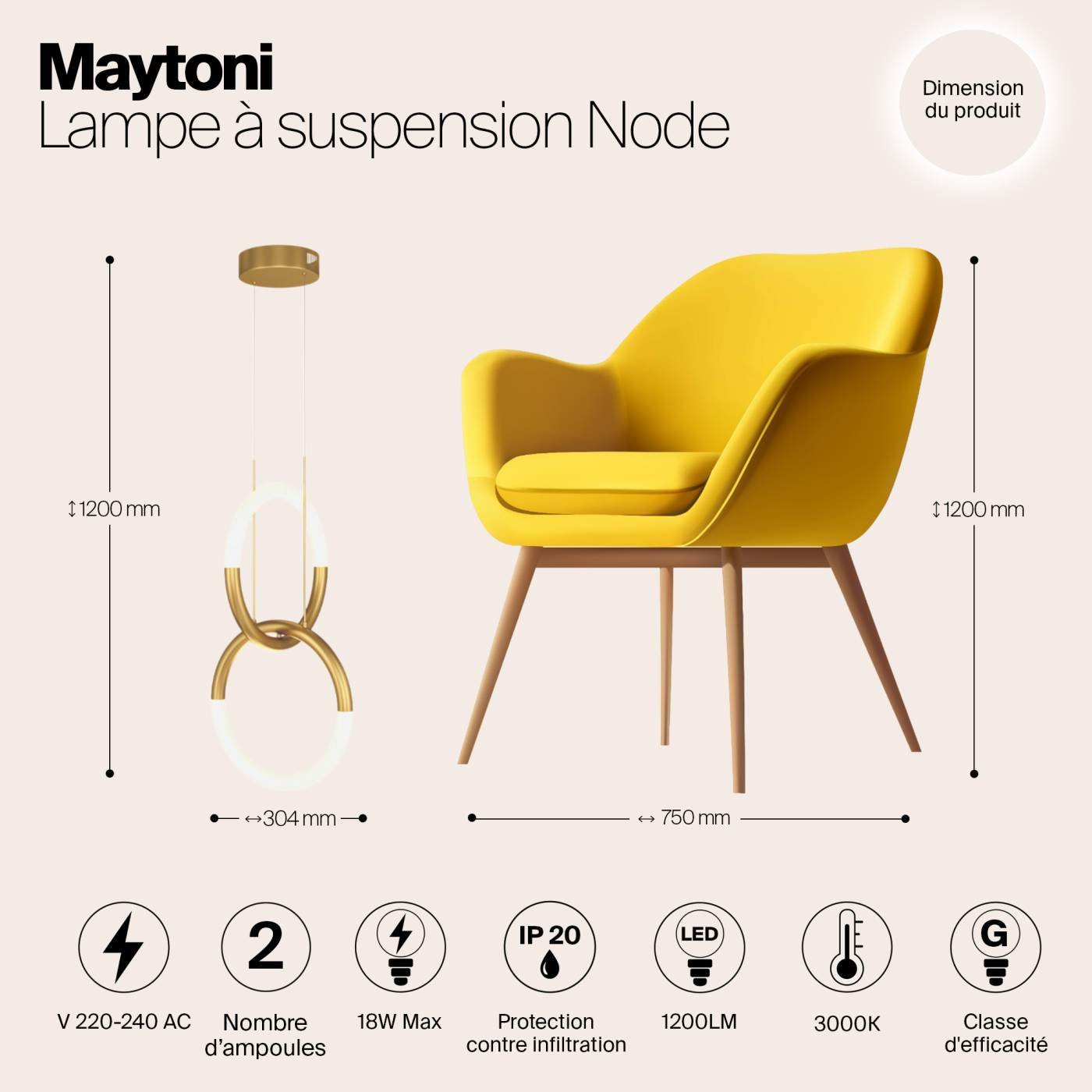 MOD165PL-L18B3K Светильник подвесной Maytoni Node MOD165PL-L18B3K