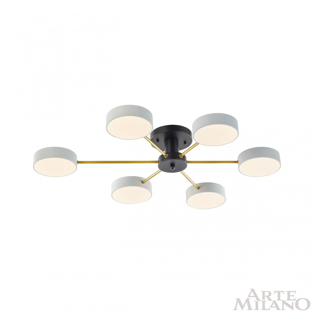 Потолочная люстра Arte Milano Ferrara 252006/6 Bk/Wh