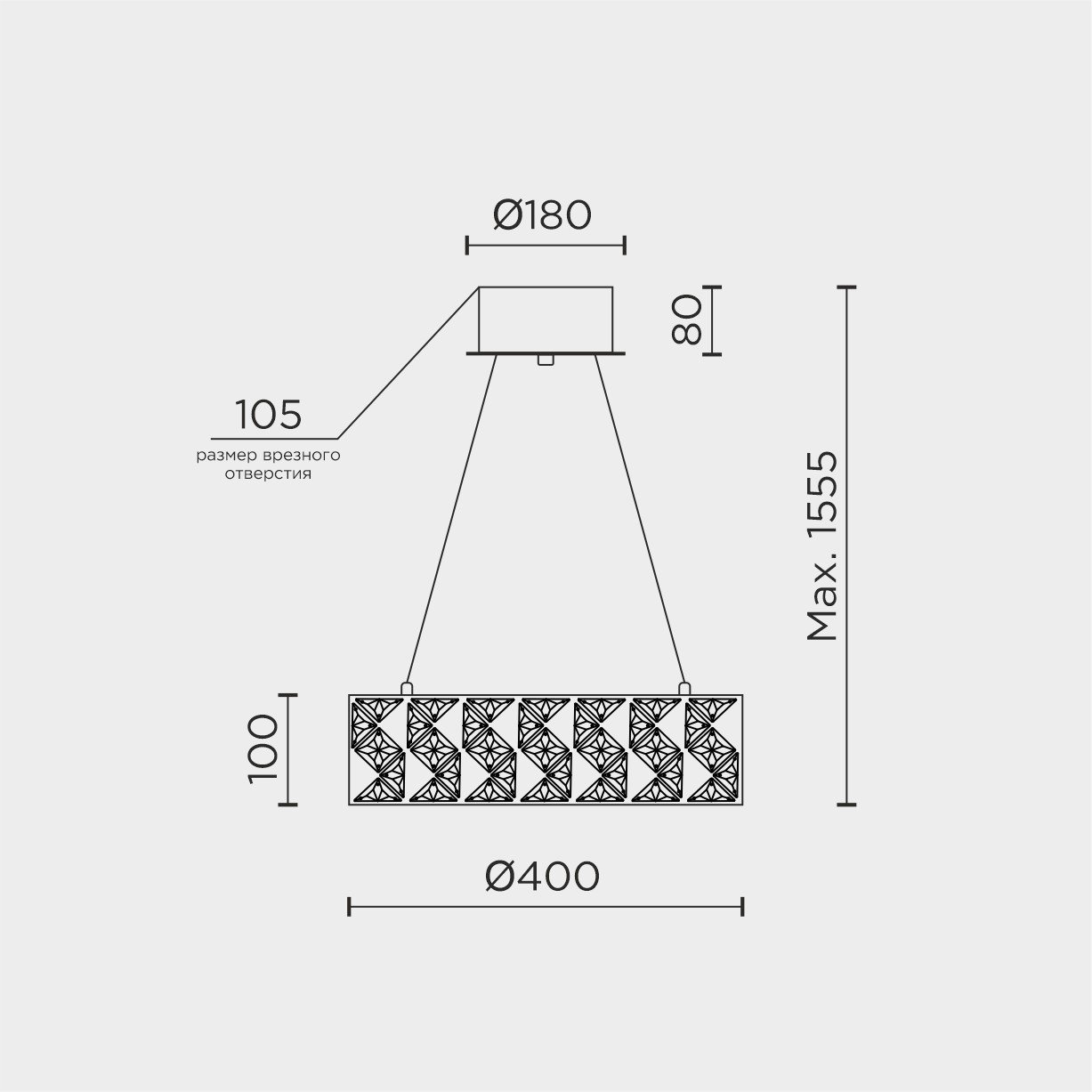 ML.335.400 GD Подвесная люстра ML Modelux ML.335.400 GD