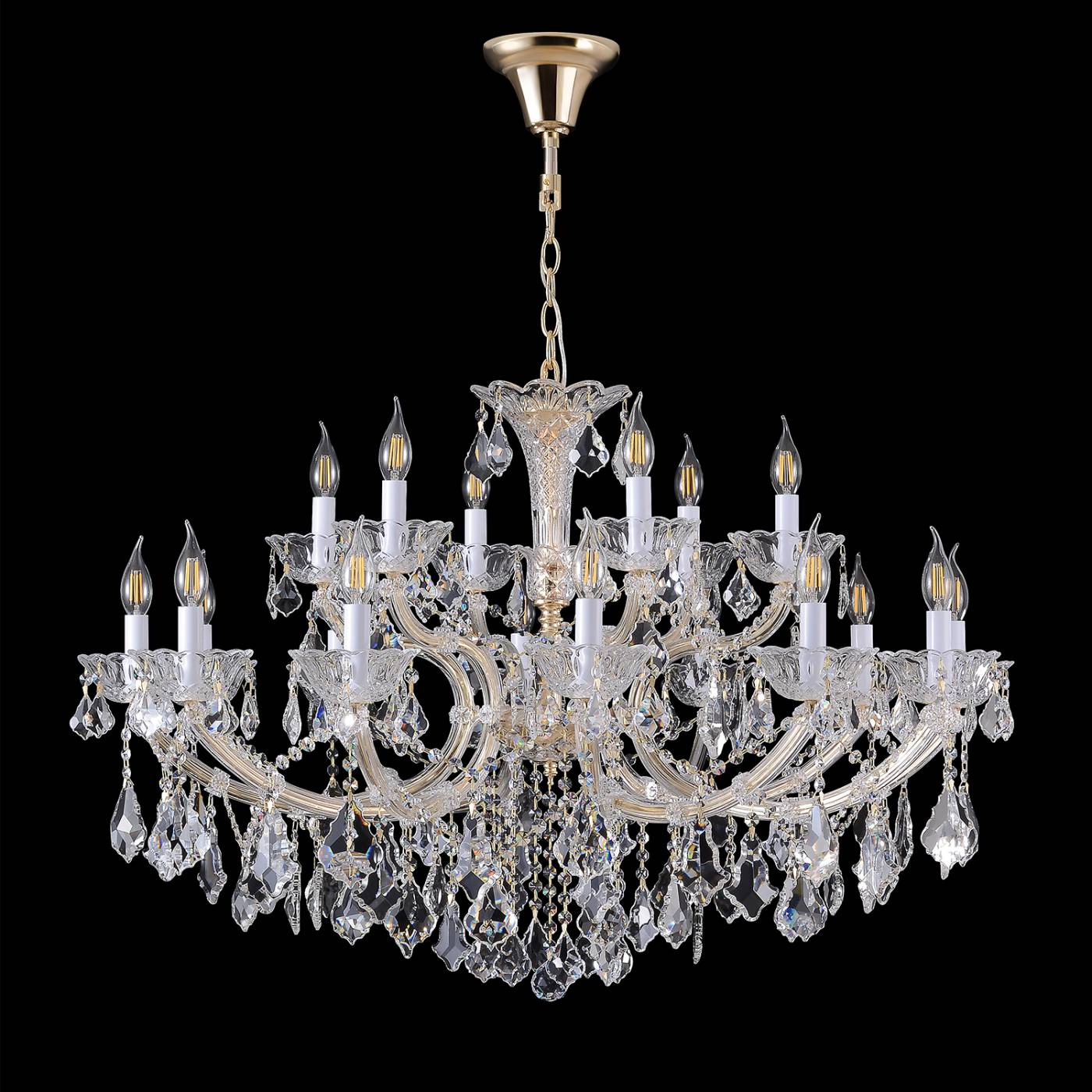 CRISTELLE SP12+6 GOLD Подвесная люстра CRISTELLE Crystal Lux CRISTELLE SP12+6 GOLD